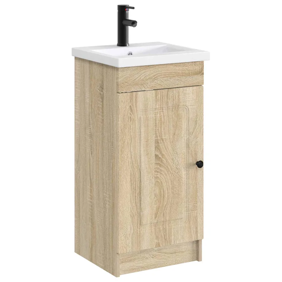 Lavabo de salle de bains Noir Mat 42 x 40 x 16,5 cm métal - 3