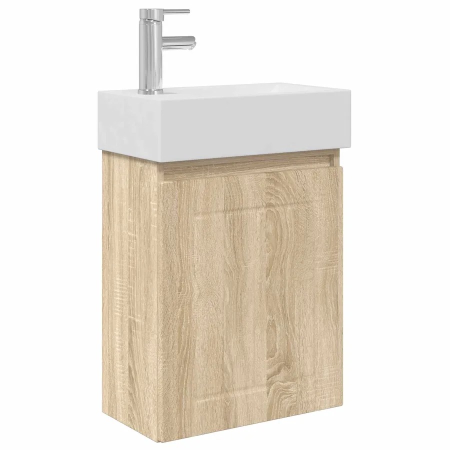 Meuble de salle de bain avec robinet Chêne Sonoma - 2