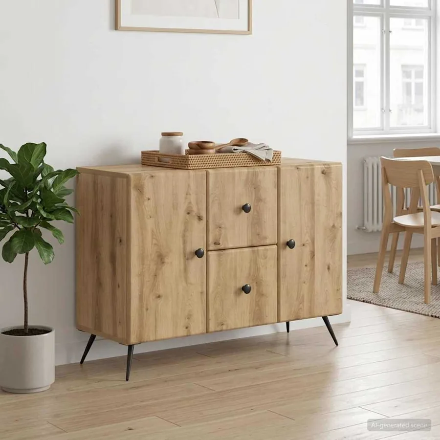 Buffet Chêne artisanal 89 x 34,5 x 60 cm Bois d'ingénierie