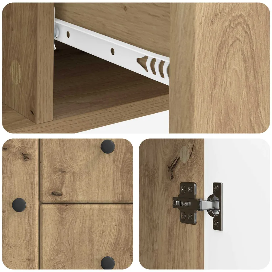 Buffet Chêne artisanal 89 x 34,5 x 60 cm Bois d'ingénierie - 9