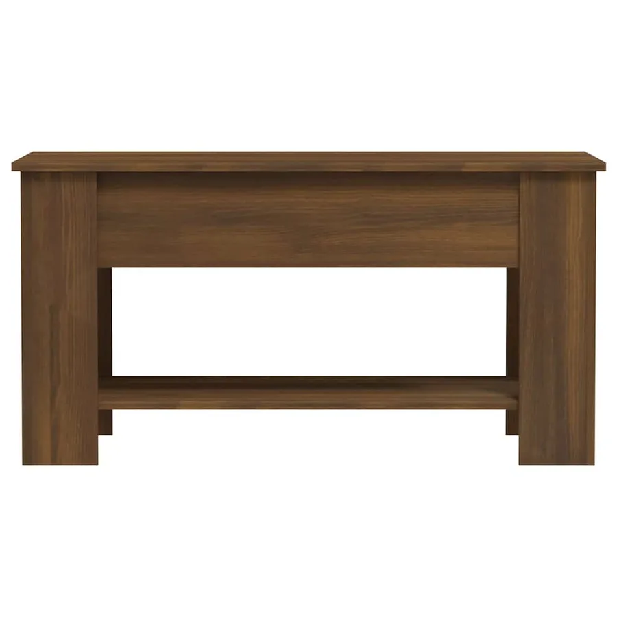 Table basse Chêne marron 101x49x52 cm Bois d'ingénierie - 6