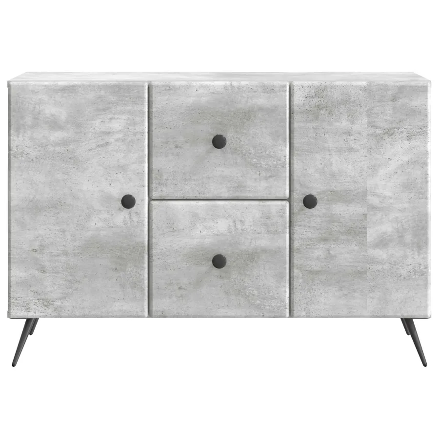 Buffet Gris béton 89 x 34,5 x 60 cm Bois d'ingénierie - 6