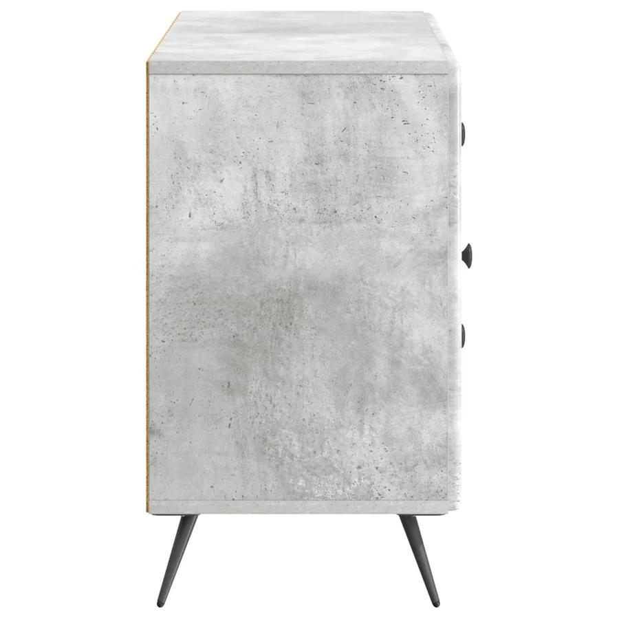 Buffet Gris béton 89 x 34,5 x 60 cm Bois d'ingénierie - 7