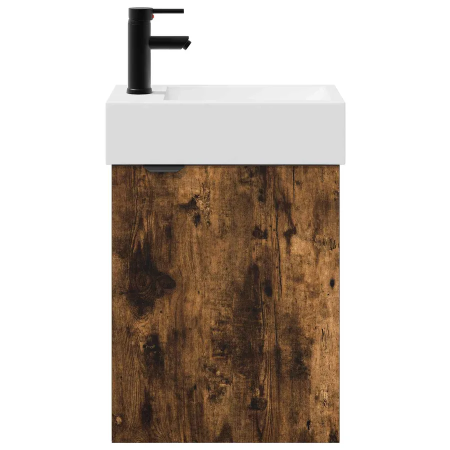 Meuble de salle de bain avec robinet Chêne fumé - 5