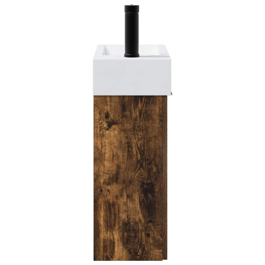 Meuble de salle de bain avec robinet Chêne fumé - 6