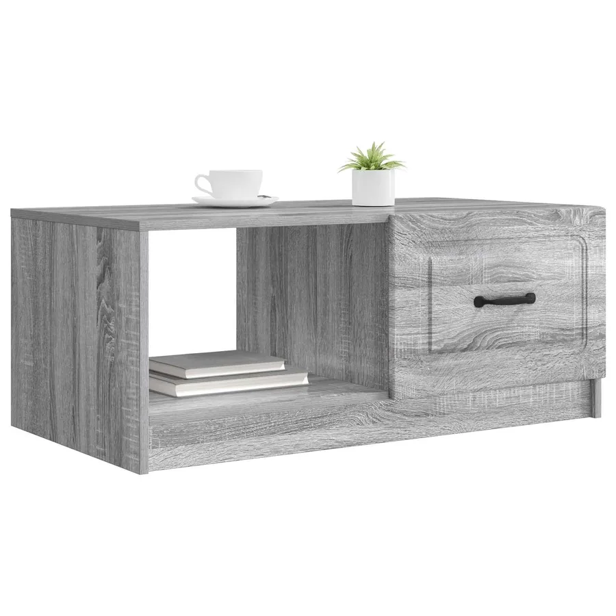 Table basse Sonoma gris 90 x 50 x 37 cm Bois d'ingénierie - 3