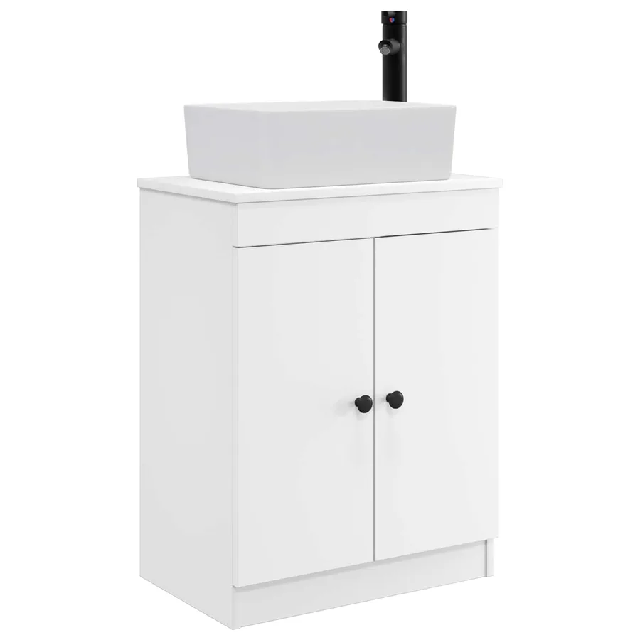 Meuble de salle de bain avec évier Blanc 54 x 35 x 83 cm - 2