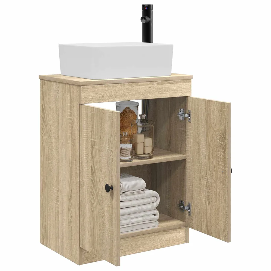 Meuble de salle de bain avec évier Chêne Sonoma 54 x 35 x 83 cm - 3