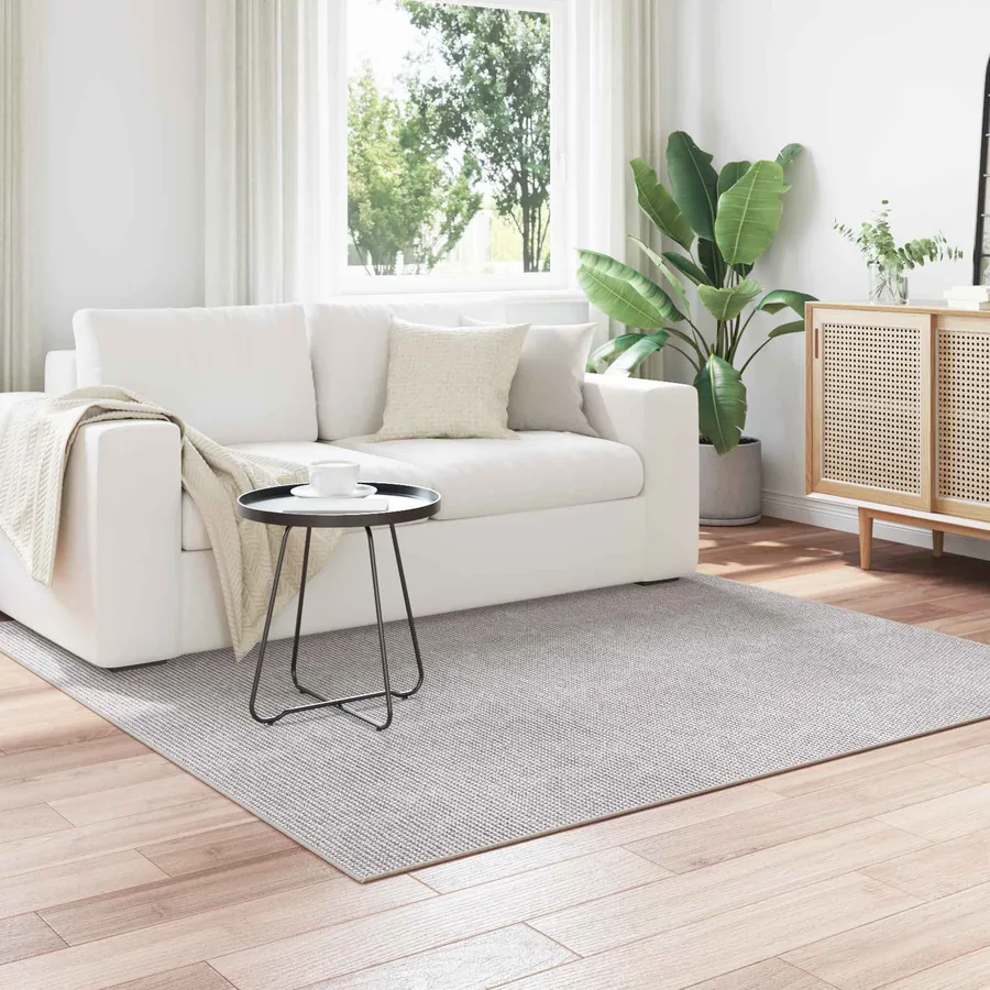 Tapis de surface Carré LUGO Crème et gris 200 x 200 cm