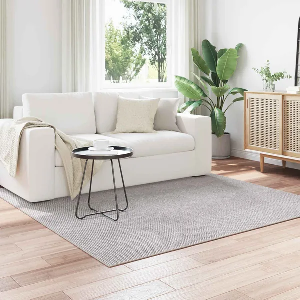 Tapis de surface Carré LUGO Crème et gris 200 x 200 cm