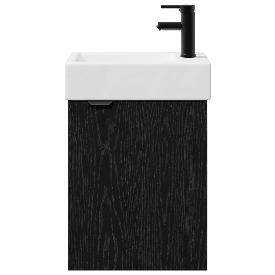 Meuble de salle de bain avec robinet Chêne noir - 5