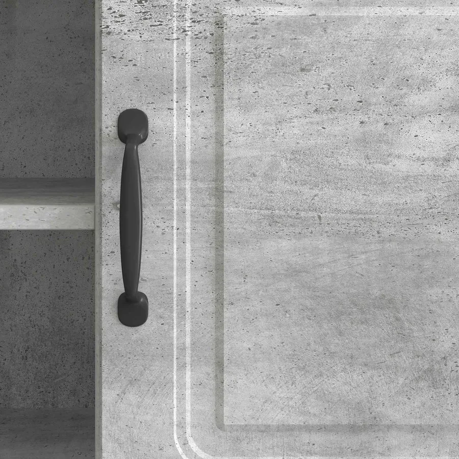Meuble TV Gris béton 102 x 34,5 x 47 cm Bois d'ingénierie - 10