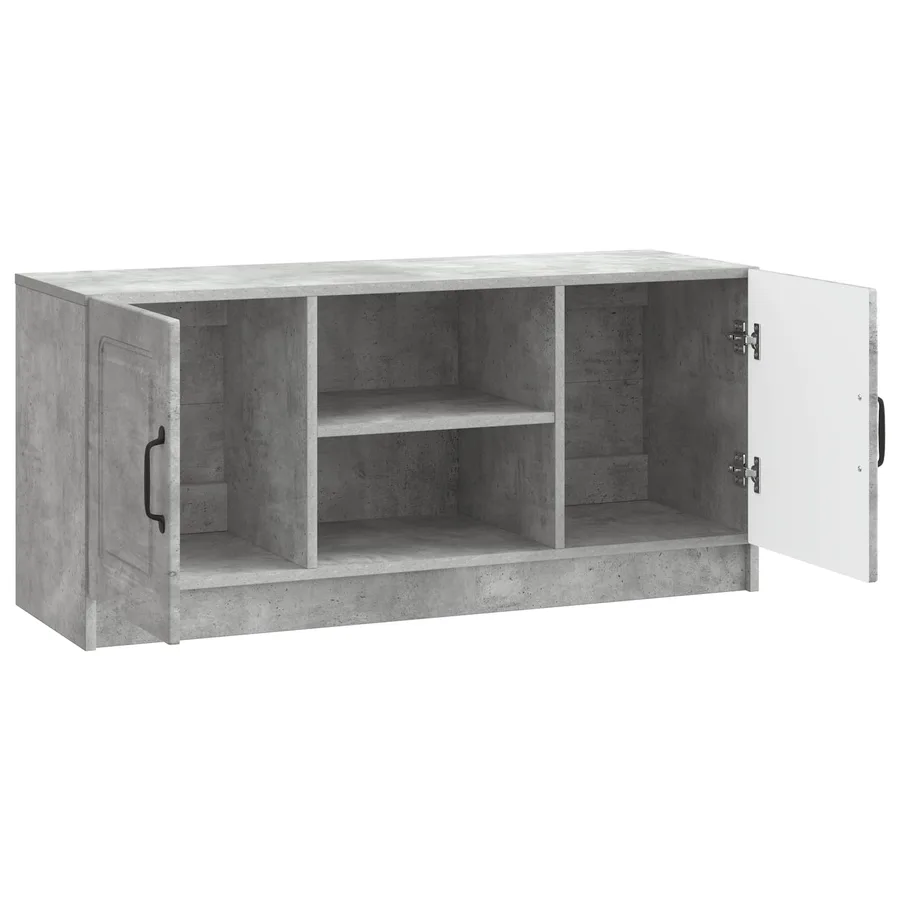 Meuble TV Gris béton 102 x 34,5 x 47 cm Bois d'ingénierie - 5