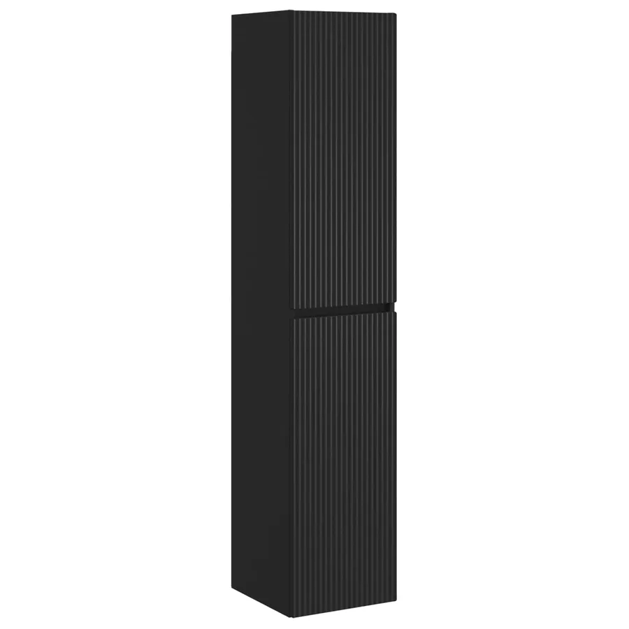 Cabinet de Salle de Bain Mural Noir 33 x 34,5 x 160 cm - 2