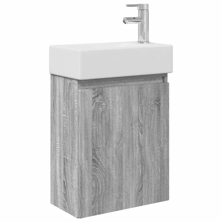 Meuble de salle de bain avec robinet Sonoma gris - 2