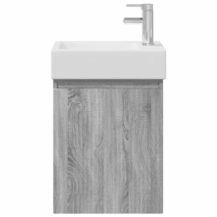 Meuble de salle de bain avec robinet Sonoma gris - 5