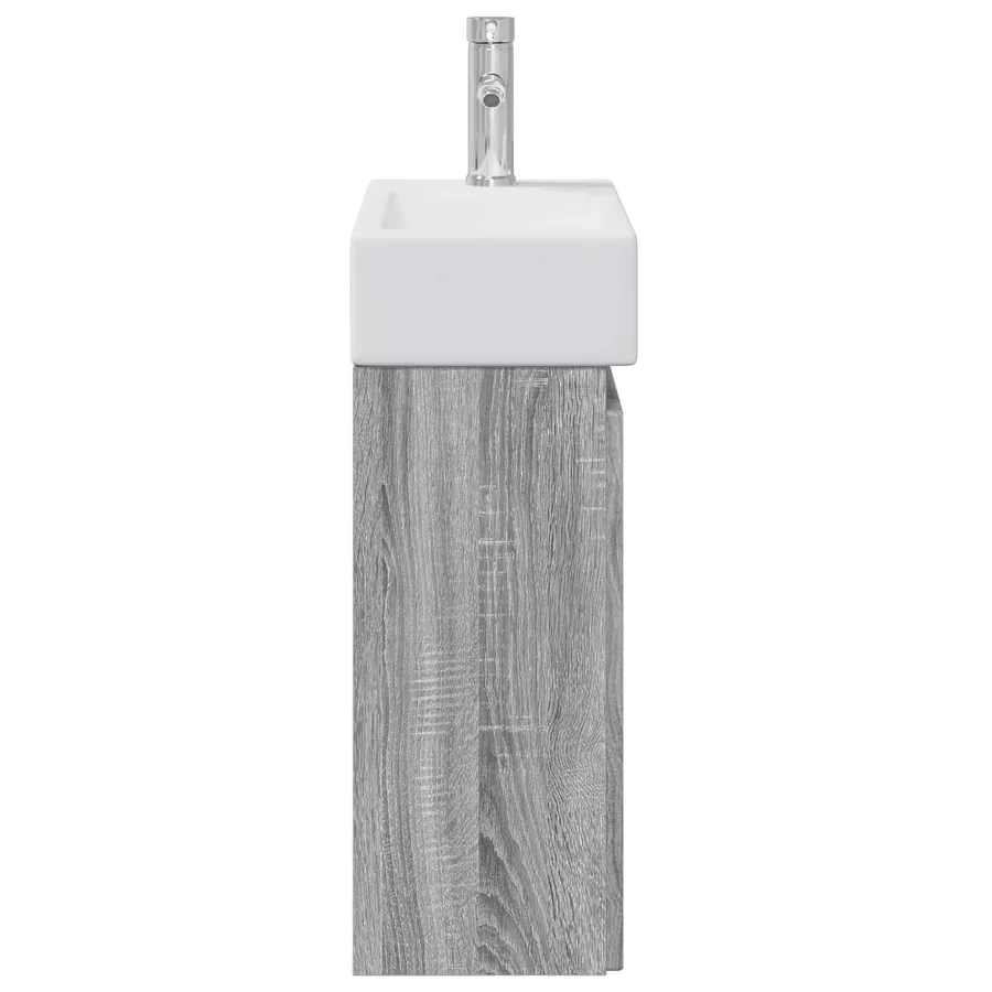 Meuble de salle de bain avec robinet Sonoma gris - 6