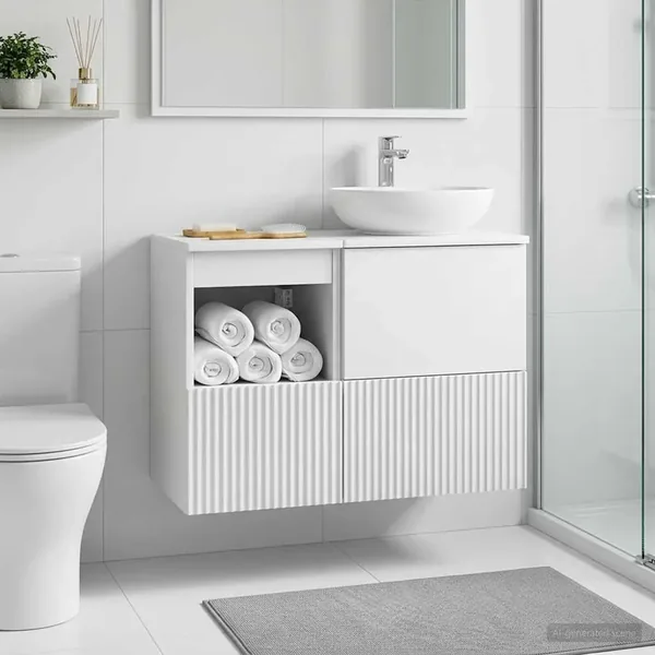 Armoire de salle de bain Blanc brillant 30 x 41 x 50 cm