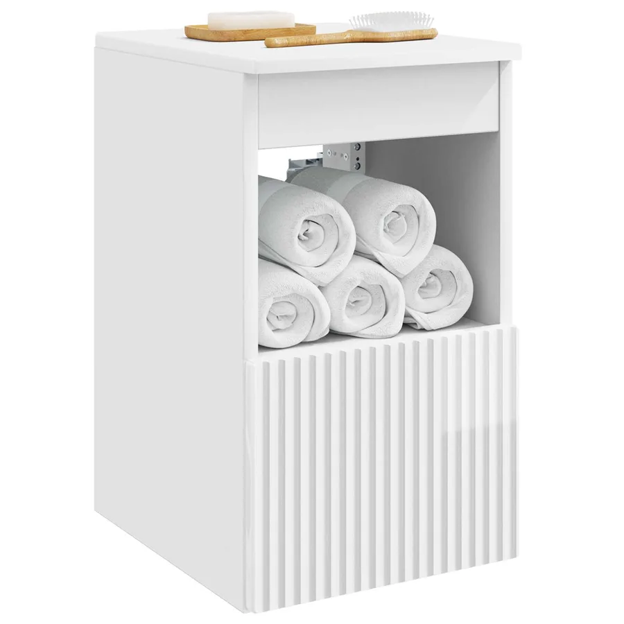 Armoire de salle de bain Blanc brillant 30 x 41 x 50 cm - 3