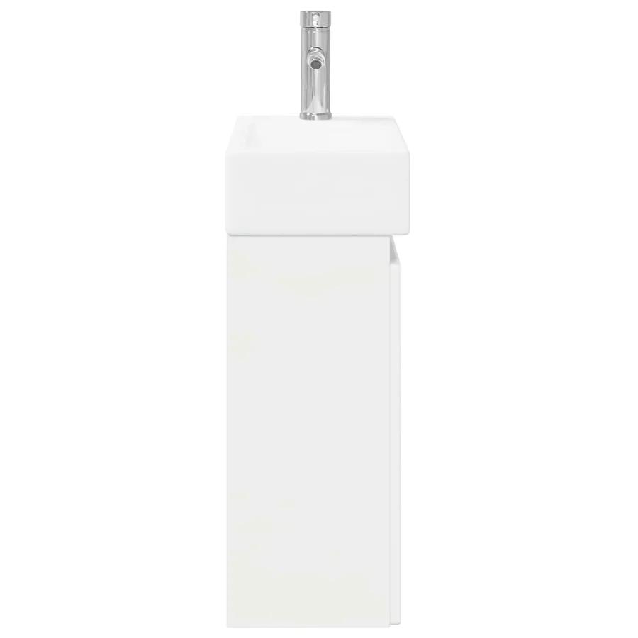 Meuble de salle de bain avec robinet Blanc brillant - 6