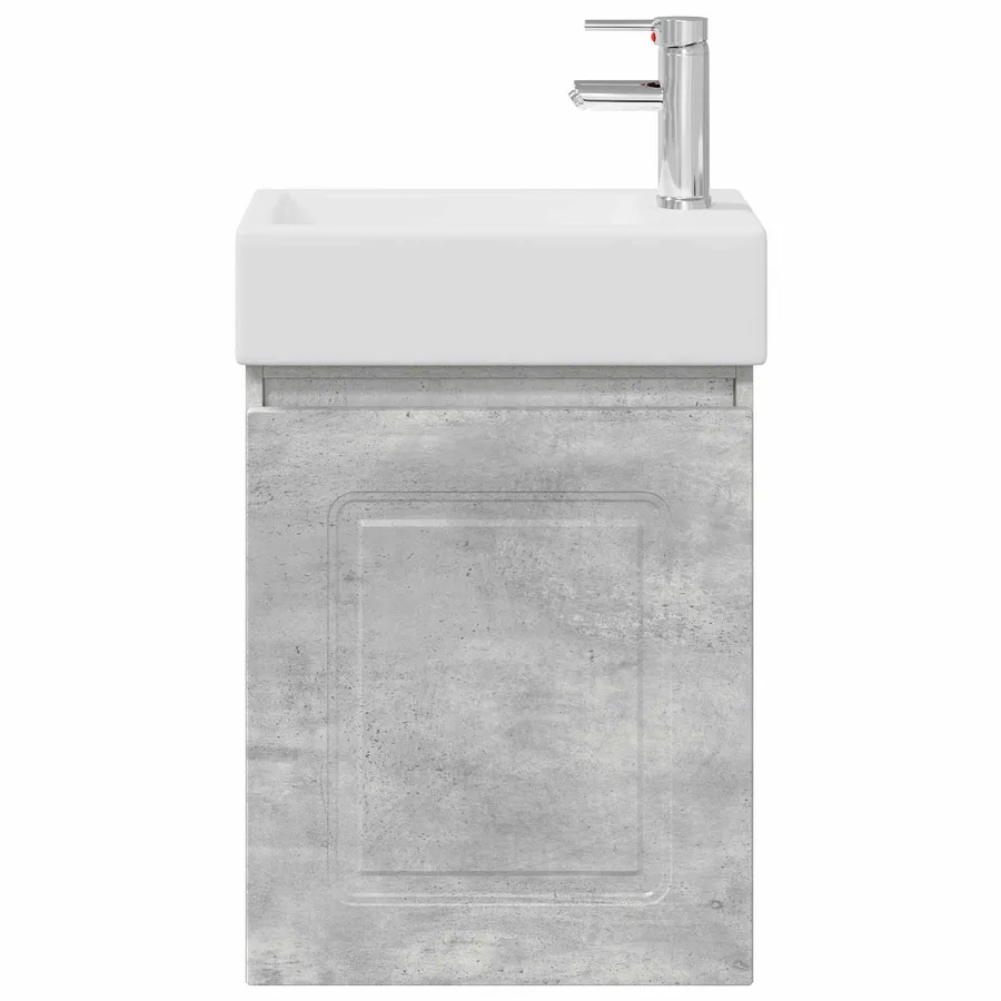 Meuble de salle de bain avec robinet Gris béton - 5
