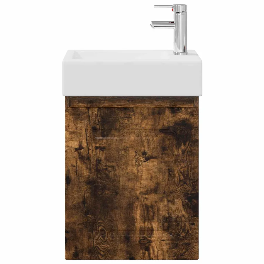 Meuble de salle de bain avec robinet Chêne fumé - 5