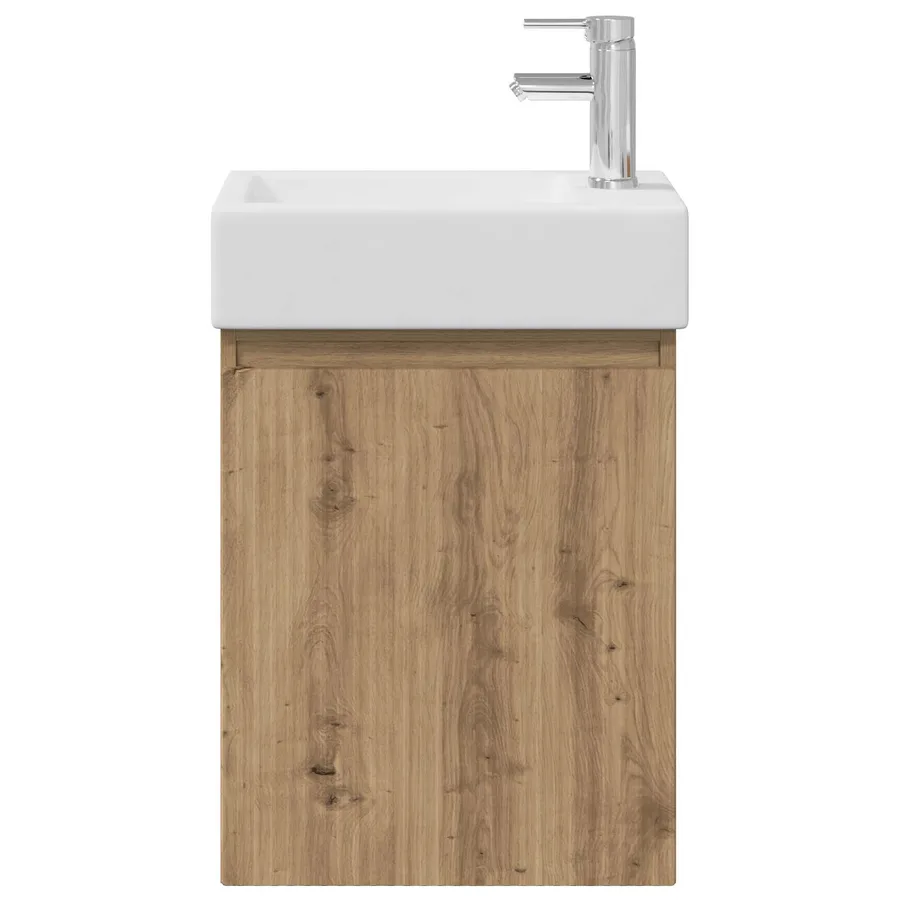 Meuble de salle de bain avec robinet Chêne artisanal - 5