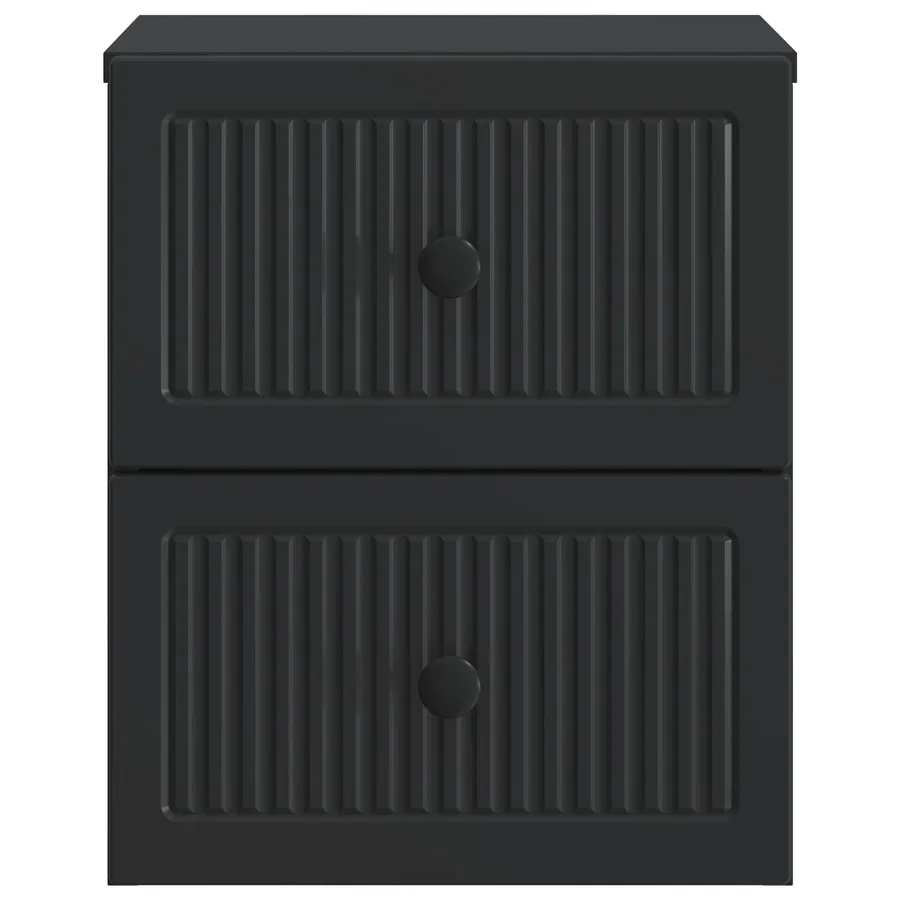 Cabinet de chevet mural avec tiroir Noir 33 x 34,5 x 40 cm - 5
