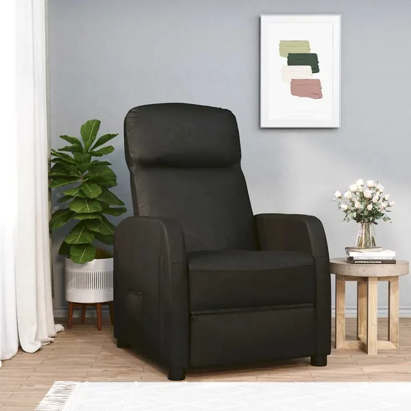 Fauteuil inclinable Noir Similicuir