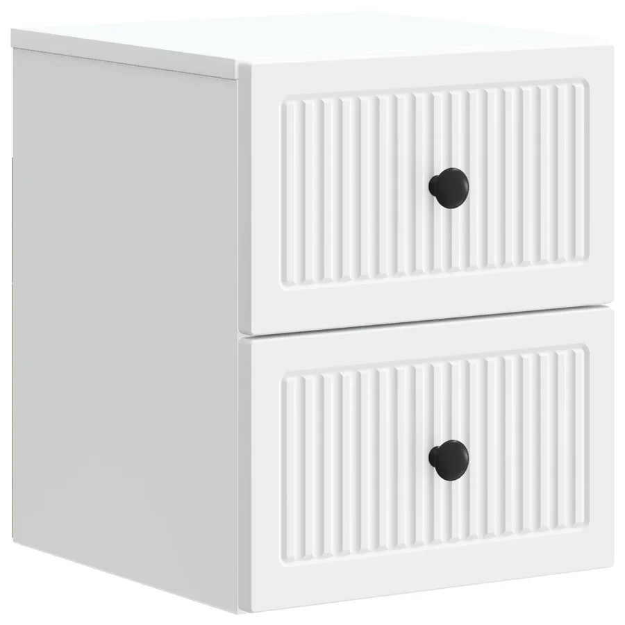 Cabinet de chevet mural avec tiroir Blanc 33 x 34,5 x 40 cm - 2