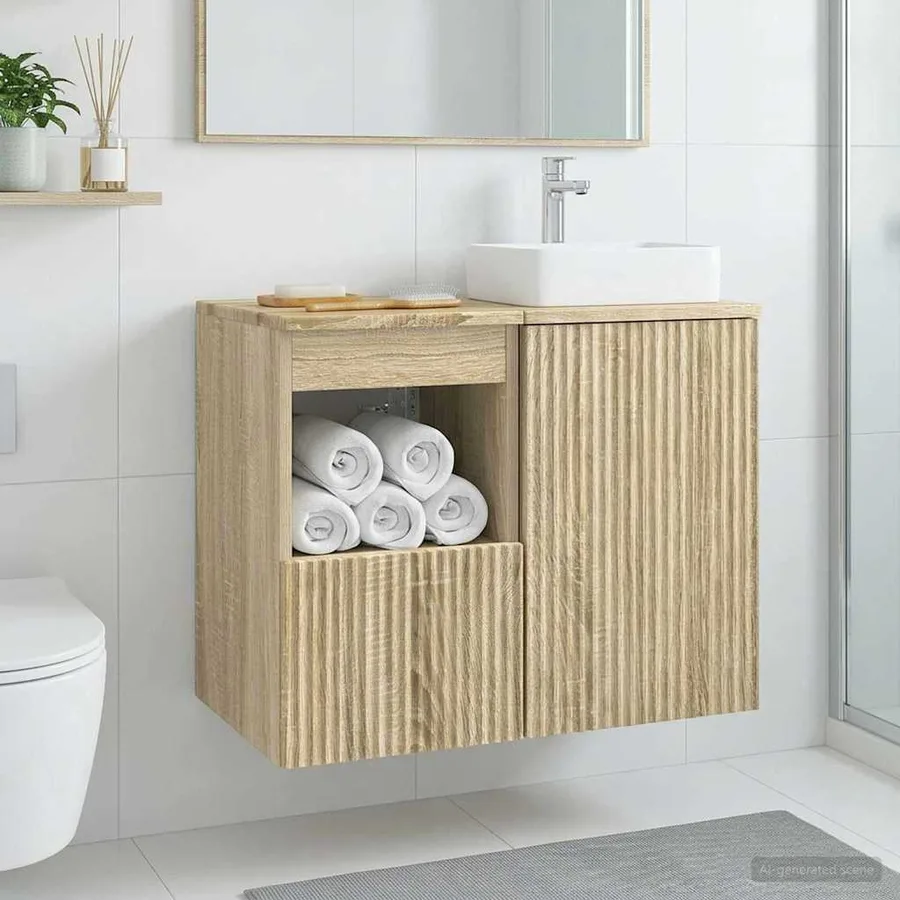 Armoire de salle de bain Chêne Sonoma 30 x 41 x 50 cm - 4