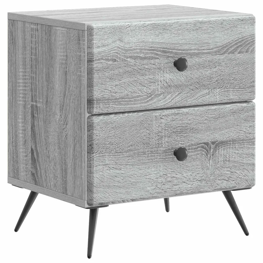 Cabinet de chevet avec tiroir Sonoma gris 43 x 34,5 x 47,5 cm - 2