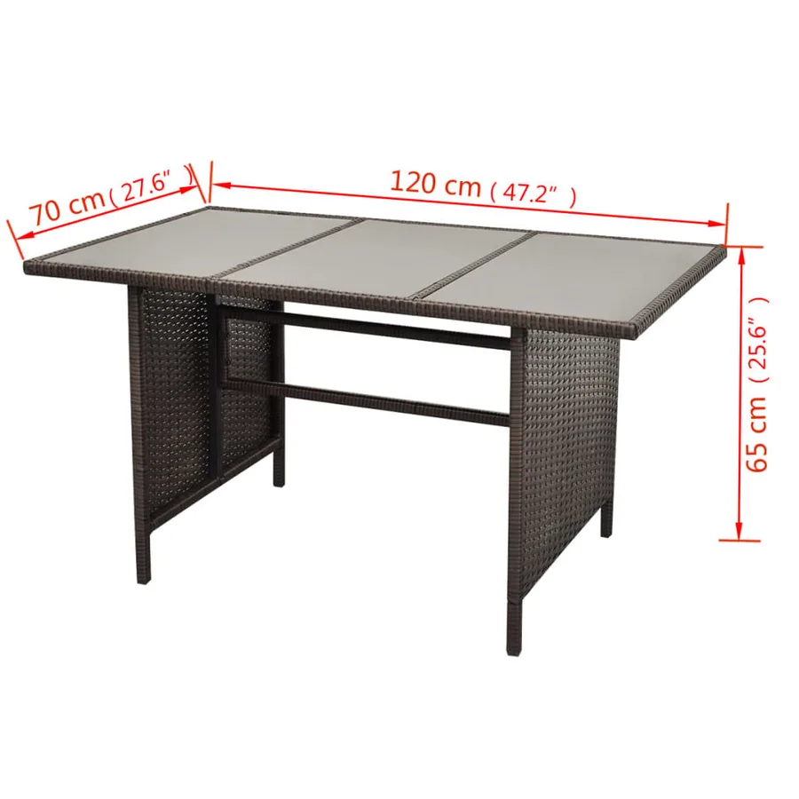 Salon de jardin 4 pcs avec coussins Résine tressée Marron - 11
