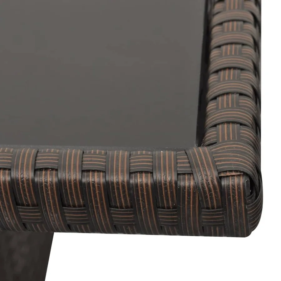 Salon de jardin 4 pcs avec coussins Résine tressée Marron - 9