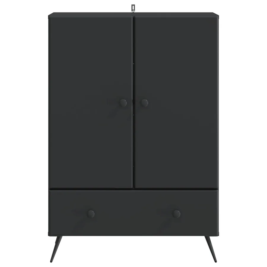 Buffet avec tiroir Noir 66 x 34,5 x 95 cm Bois d'ingénierie - 5