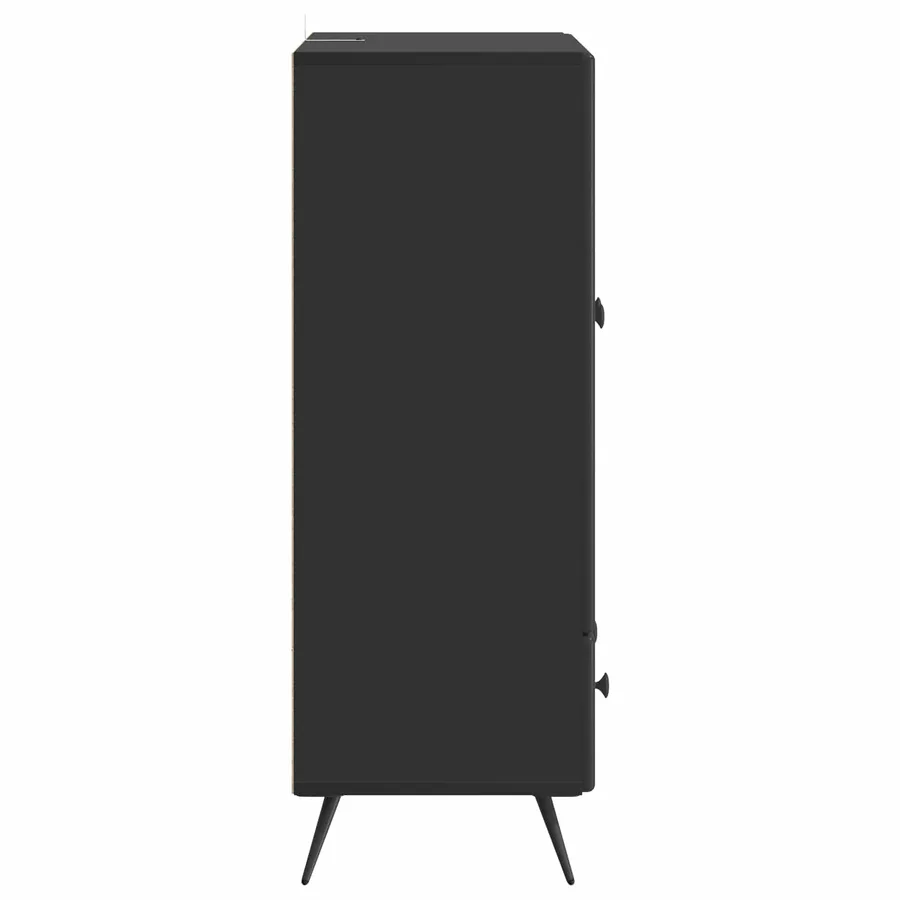 Buffet avec tiroir Noir 66 x 34,5 x 95 cm Bois d'ingénierie - 6