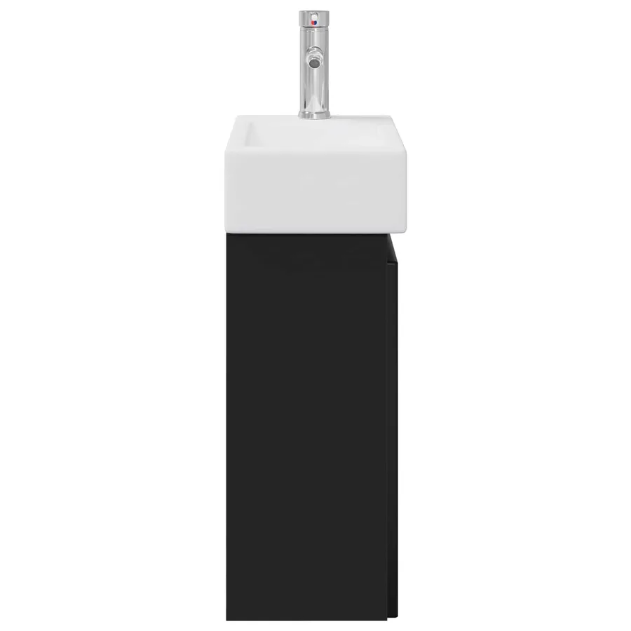 Meuble de salle de bain avec robinet Noir 45,5 x 22,5 x 84 cm - 6