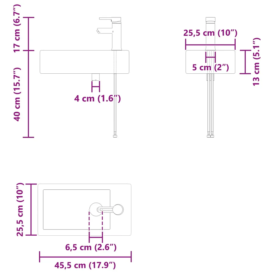 Meuble de salle de bain avec robinet Gris béton - 11