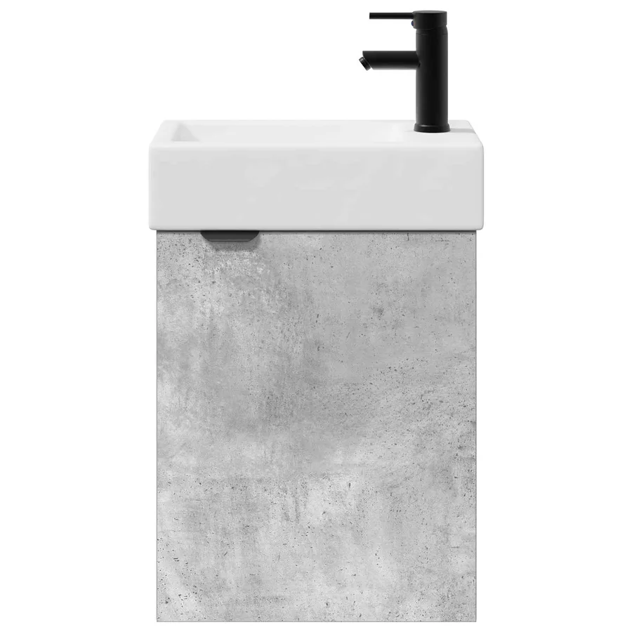 Meuble de salle de bain avec robinet Gris béton - 5