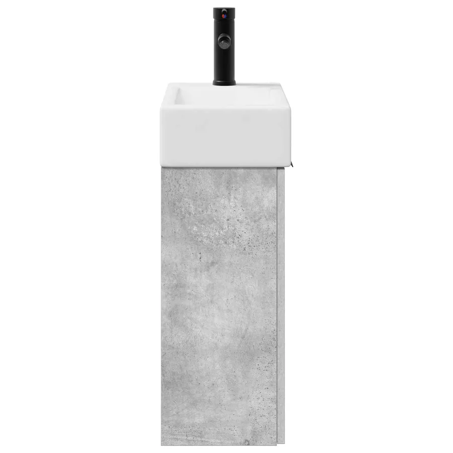 Meuble de salle de bain avec robinet Gris béton - 6