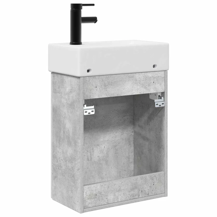 Meuble de salle de bain avec robinet Gris béton - 7
