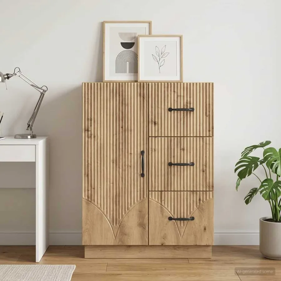 Buffet Chêne artisanal 66 x 34,5 x 87 cm Bois d'ingénierie