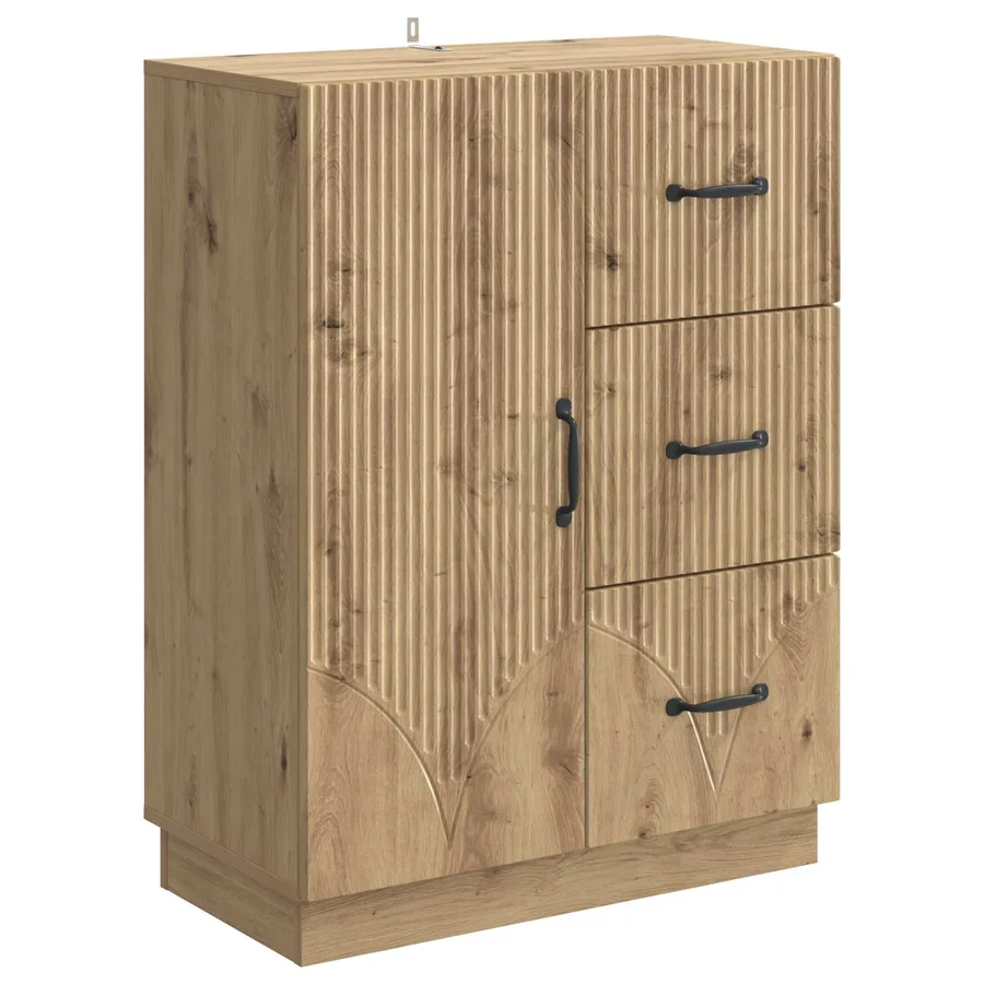 Buffet Chêne artisanal 66 x 34,5 x 87 cm Bois d'ingénierie - 2