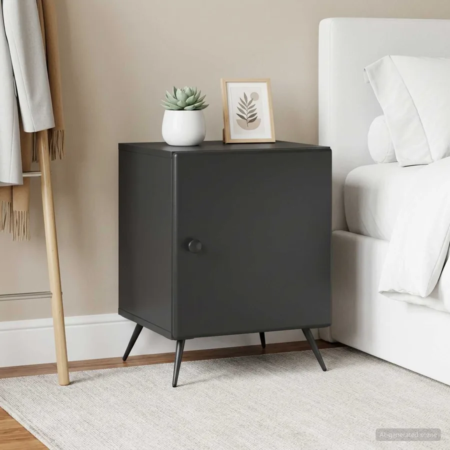 Cabinet de chevet 2 pcs Noir 43 x 34,5 x 50 cm - 4