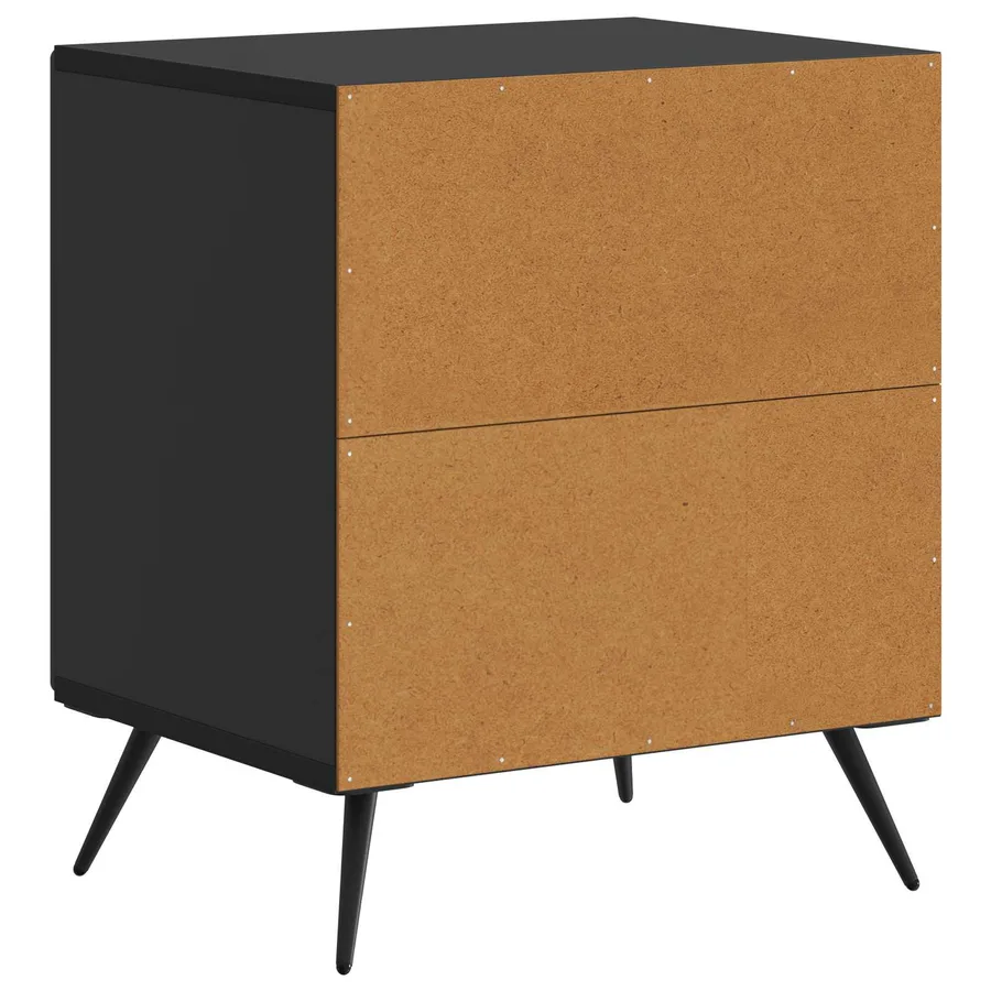 Cabinet de chevet 2 pcs Noir 43 x 34,5 x 50 cm - 9