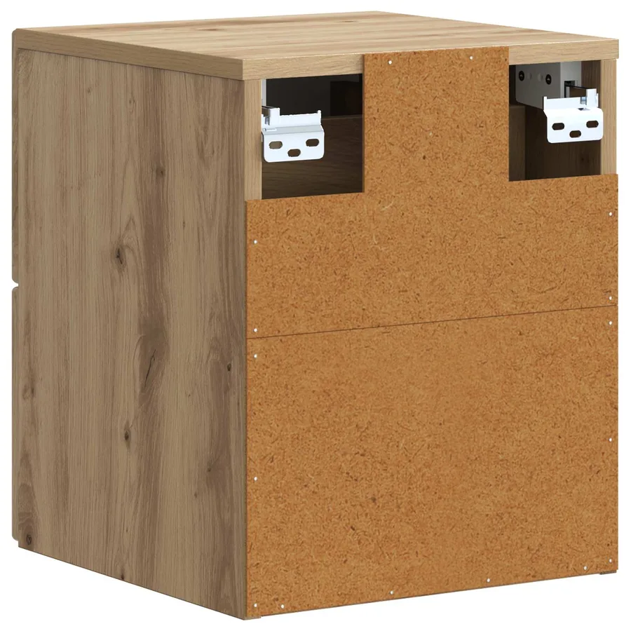 Cabinet de chevet mural 2 pc Chêne artisanal 33 x 34,5 x 40 cm - 9