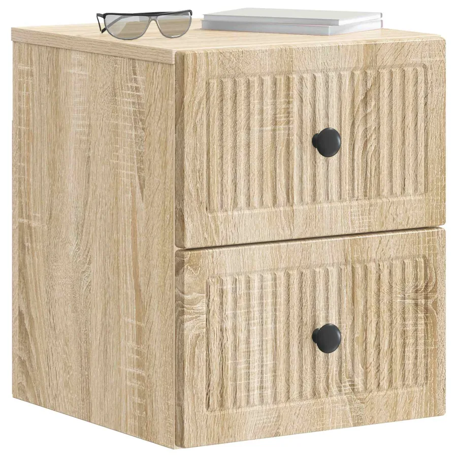 Cabinet de chevet mural 2 pcs Chêne Sonoma 33 x 34,5 x 40 cm - 3