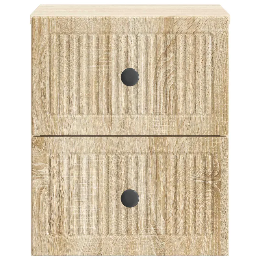 Cabinet de chevet mural 2 pcs Chêne Sonoma 33 x 34,5 x 40 cm - 7