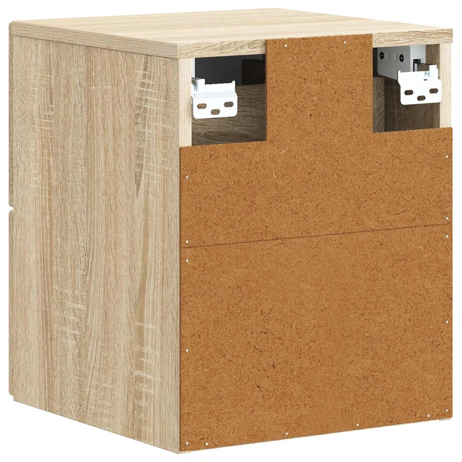 Cabinet de chevet mural 2 pcs Chêne Sonoma 33 x 34,5 x 40 cm - 9