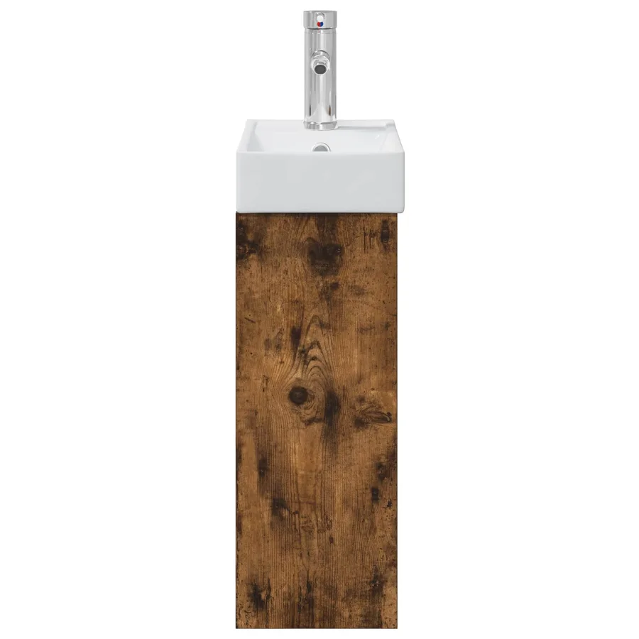 Meuble de salle de bain avec robinet Chêne fumé - 6